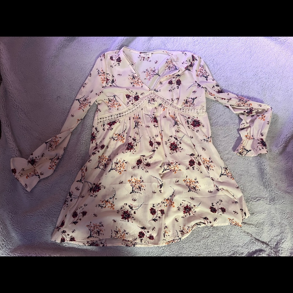 White floral dress